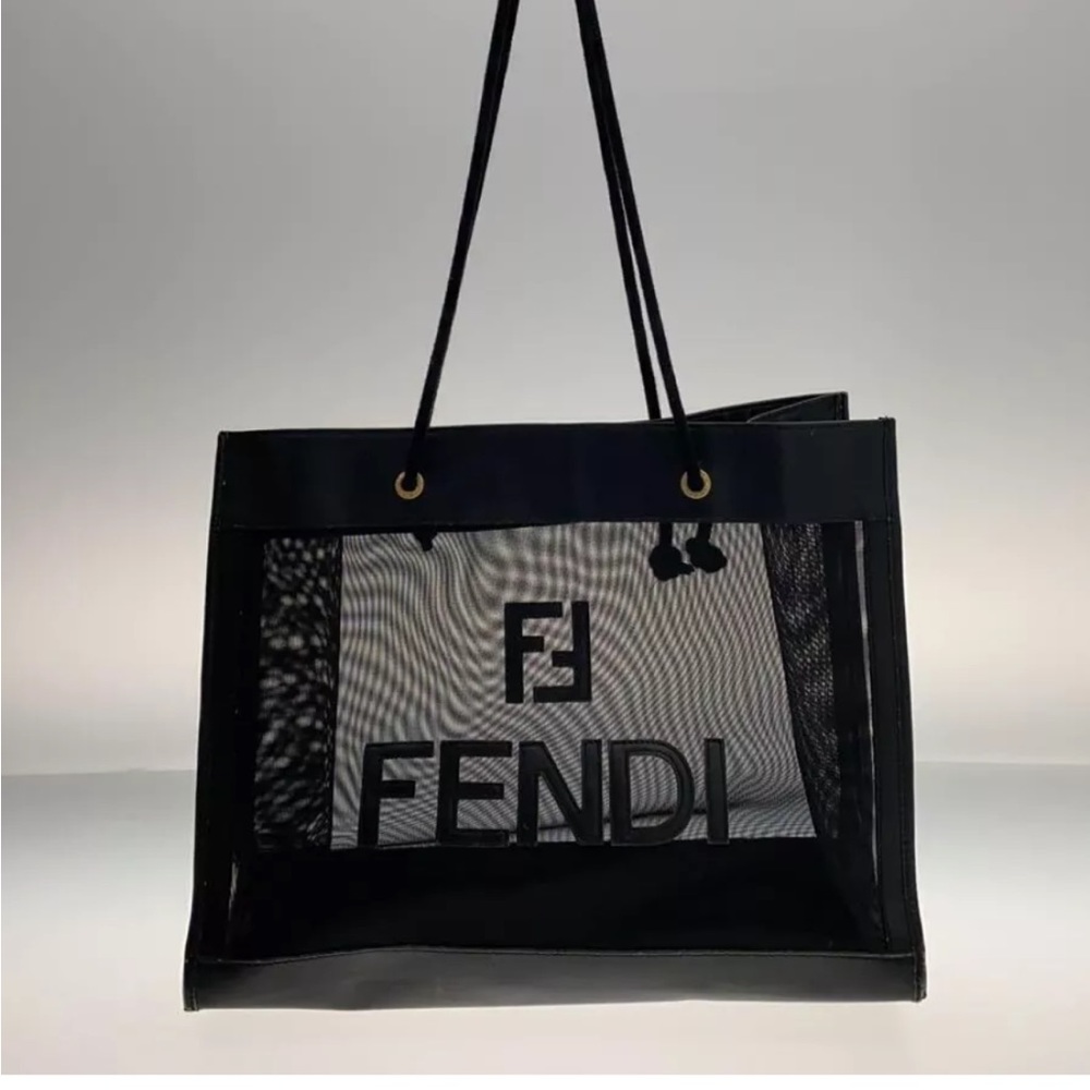 Authentic FENDI RARE 🌟 Bag Tote Bag Mesh - Picture 4 of 11